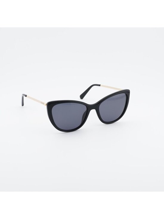 Love Moschino MOL036/S 0807 IR Sunglasses Black Cat Eye Frame, Grey Lenses